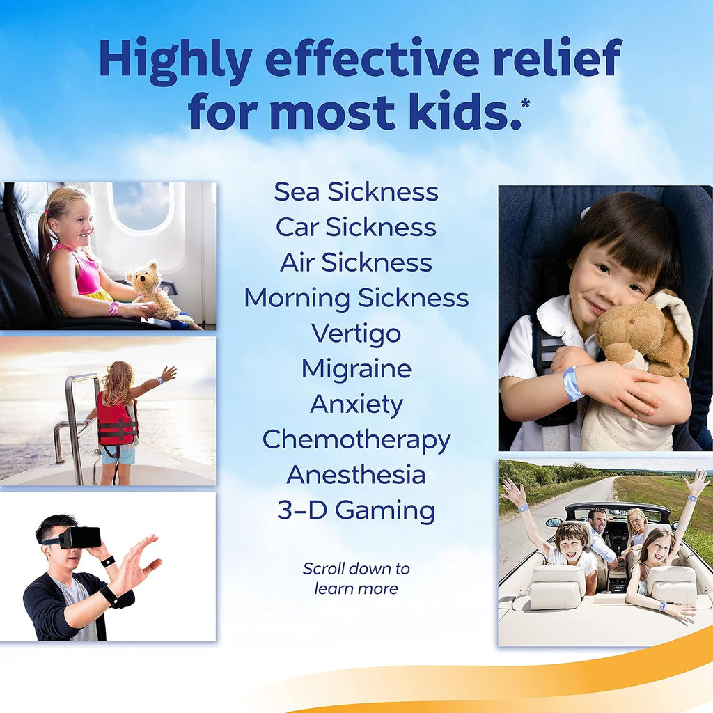 Buy now Sea-Band Anti-Nausea Acupressure Wristband for Motion & Morning Sickness, Child, Blue at indiglob india