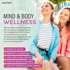 Maxi Health® Teen Vitamins for Girls 12-17, Teen Multivitamin (60 Count) | D3, Iron, Calcium, Biotin & Zinc | Skin, Immune & Mood Support | Kosher | Non-GMO | Doctor Formulated