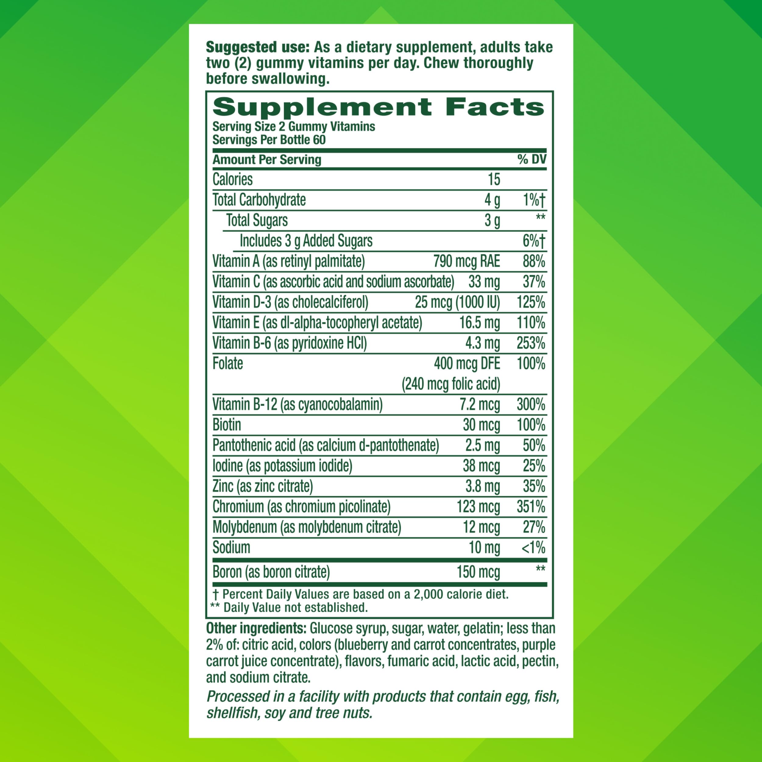 Vitafusion Men's Multivitamin Gummies | 120 Gummy Vitamins for Adults | Berry Flavor | Gluten-Free Supplement