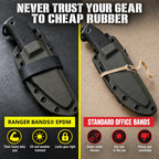Ranger Bands® 35 Count Mixed Count Made from EPDM Rubber for Survival and Strapping Gear Made in The USA Tactical Rubber Bands, Heavy Duty Rubber Bands Black.