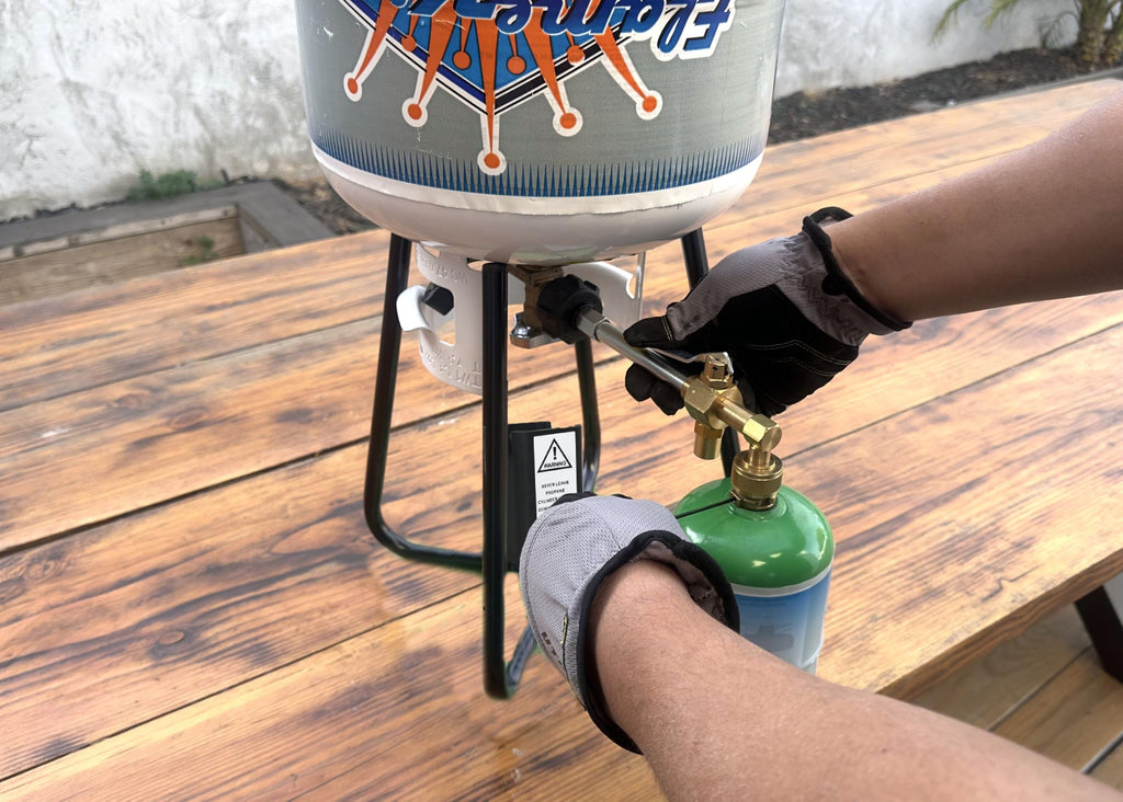 Flame King Propane Refill Fitting Adapter Valve for 1LB Camping Refillable Tank Cylinders