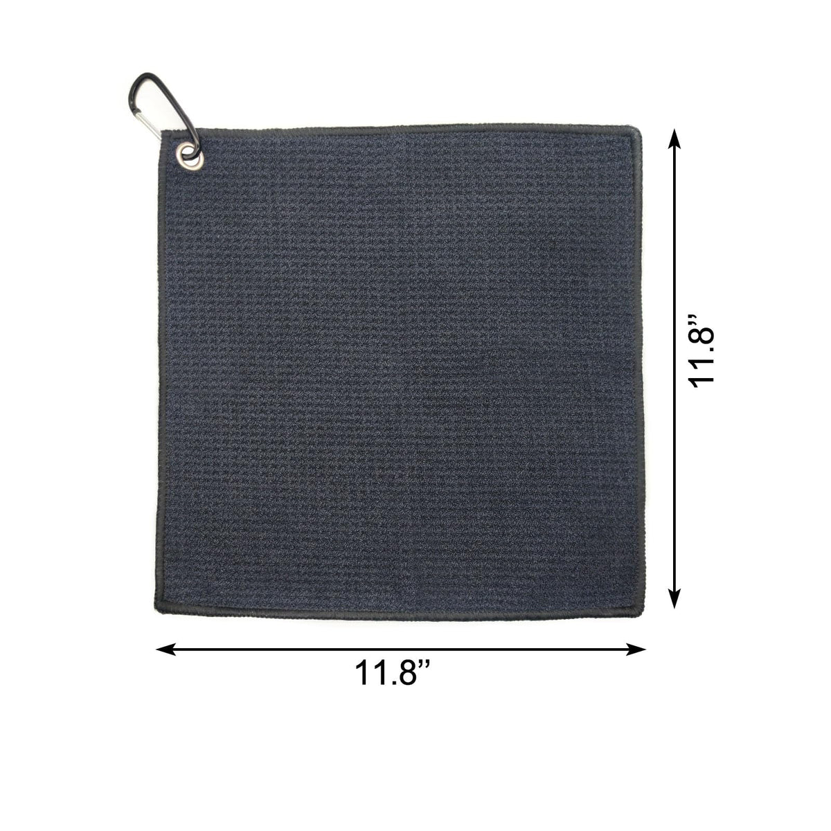 Quacc Premium Black Golf Towel with Clip, for Cleaning Golf Balls & Putter