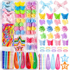 Teenitor Hair Accessories for Girls 193pcs Hair Clips for Girls Toddler Hair Accessories, Mini Girls Hair Clips, Small Claw Clips Bobby Pins and Hair Ties
