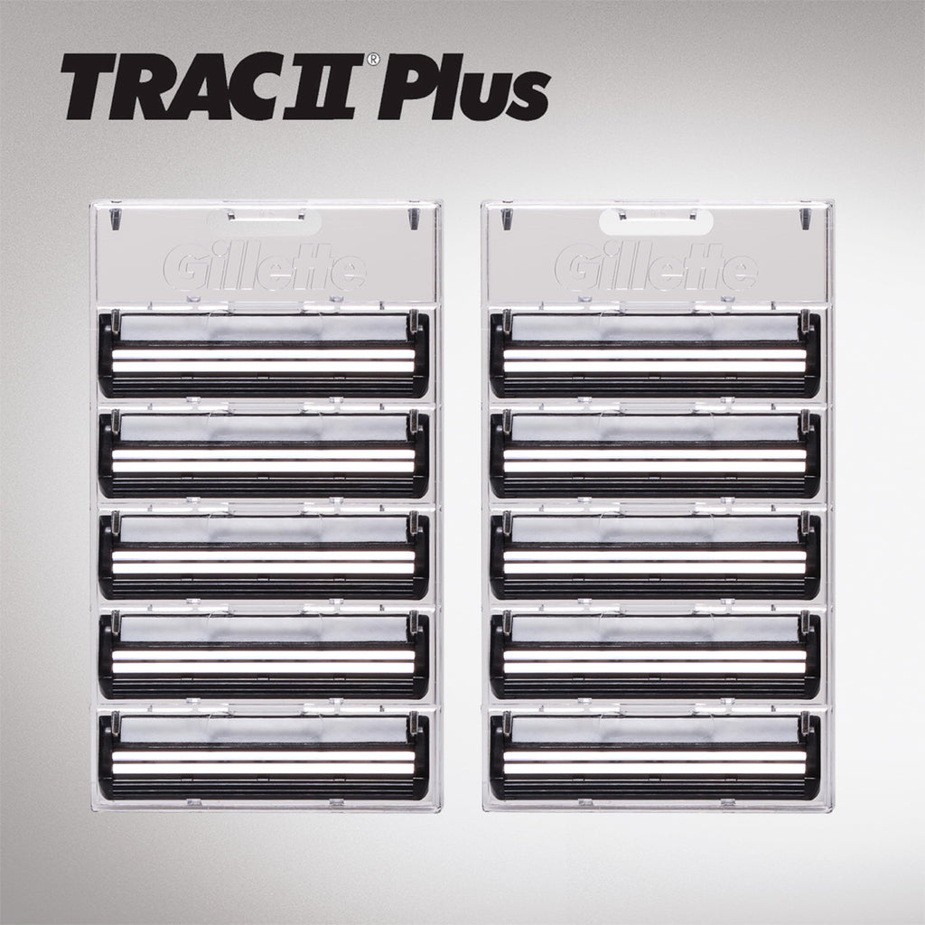Buy now Gillette TRAC II Plus Mens Razor Blade Refills, 10 Count, Delivers a Clean, Close Shave at indiglob india