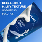 NIVEA Body Milk Smooth and Glow Ultra-Light Milky Serum, 6.7 FL OZ