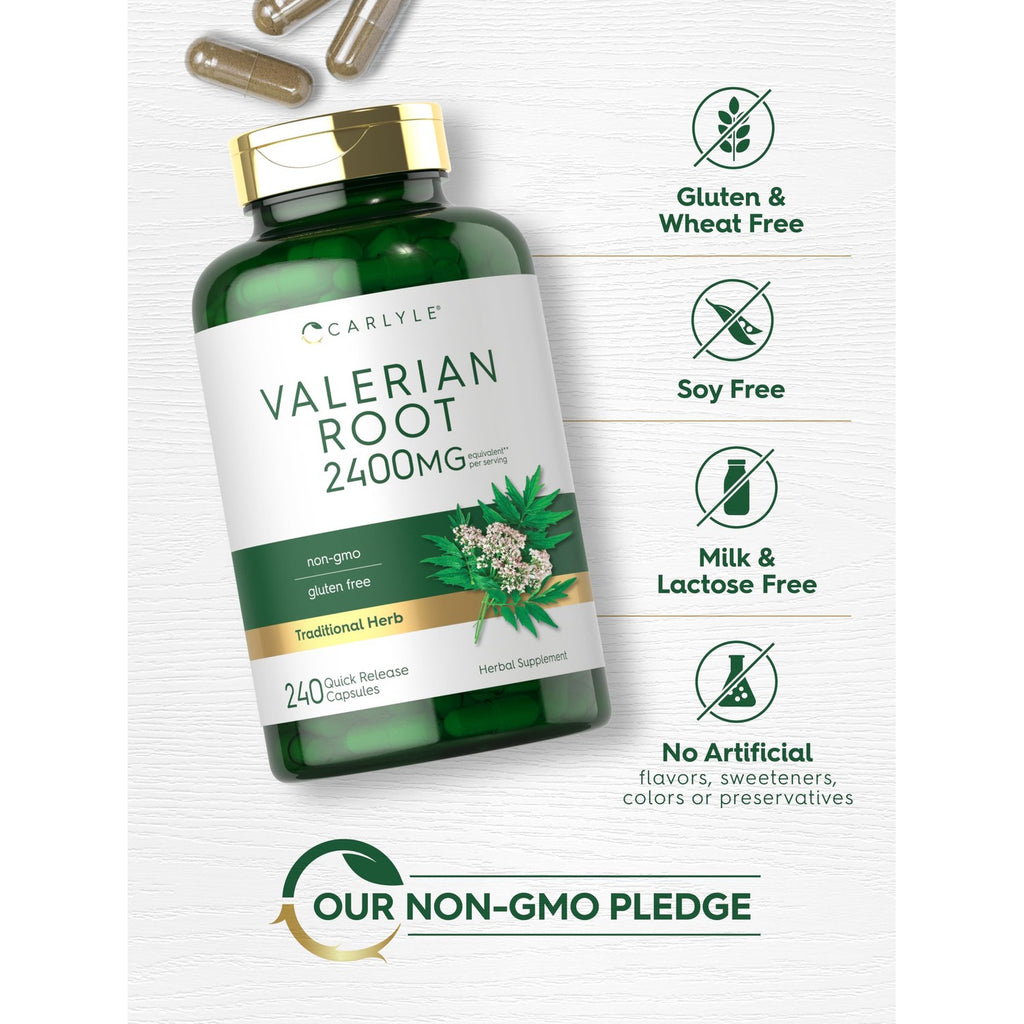 Carlyle Valerian Root Extract Supplement | 240 Capsules | Traditional Herbal Formula | Non-GMO & Gluten Free