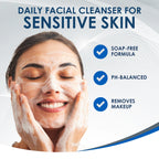 Vanicream Gentle Facial Cleaner with Pump Dispenser, 8 Fl Oz, Formulated without Common Irritants for Sensitive Skin, Removes Makeup, Dirt & Excess Oils, Non-Comedogenic, pH-Balanced Face Wash