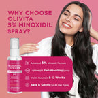5% Minoxidil Spray for Women Hair Growth: Extra Strength Hair Regrowth Treatment – Revitalize Hair Follicles & Regrow Thicker, Fuller Hair – Hair Loss Solution - 2 Packs