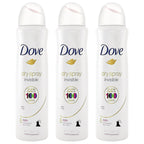 Dove Antiperspirant Dry Spray - Invisible - Clear Finish - 3.8 OZ (107 g) Per Can - Pack of 3 Cans