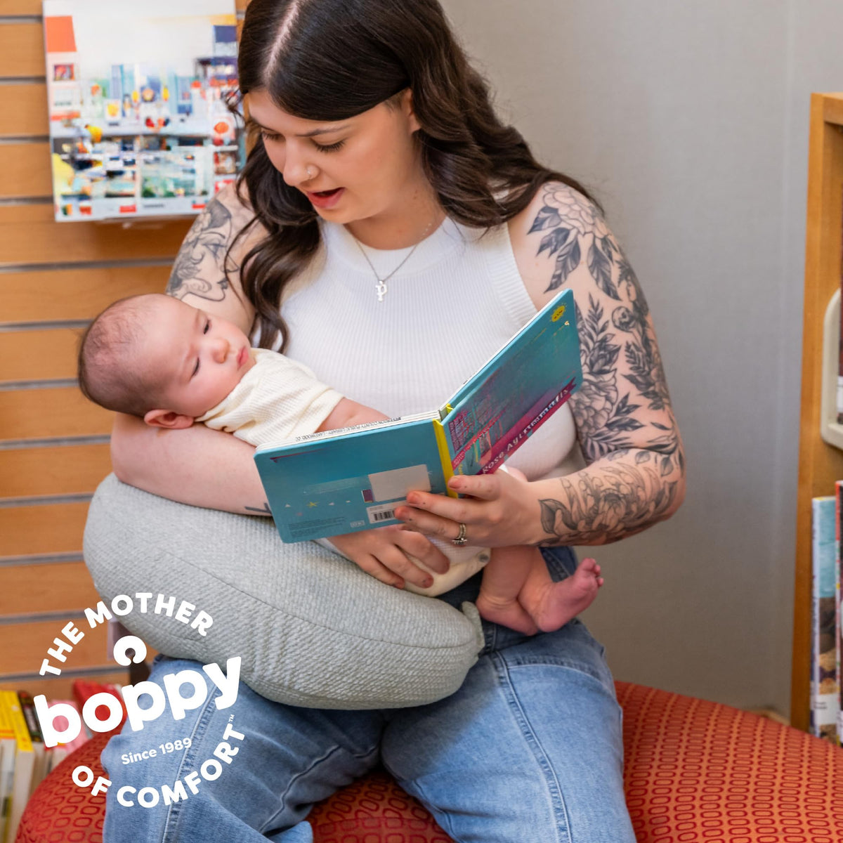Boppy Anywhere Travel Nursing Pillow, Compact Breastfeeding Support Pillow