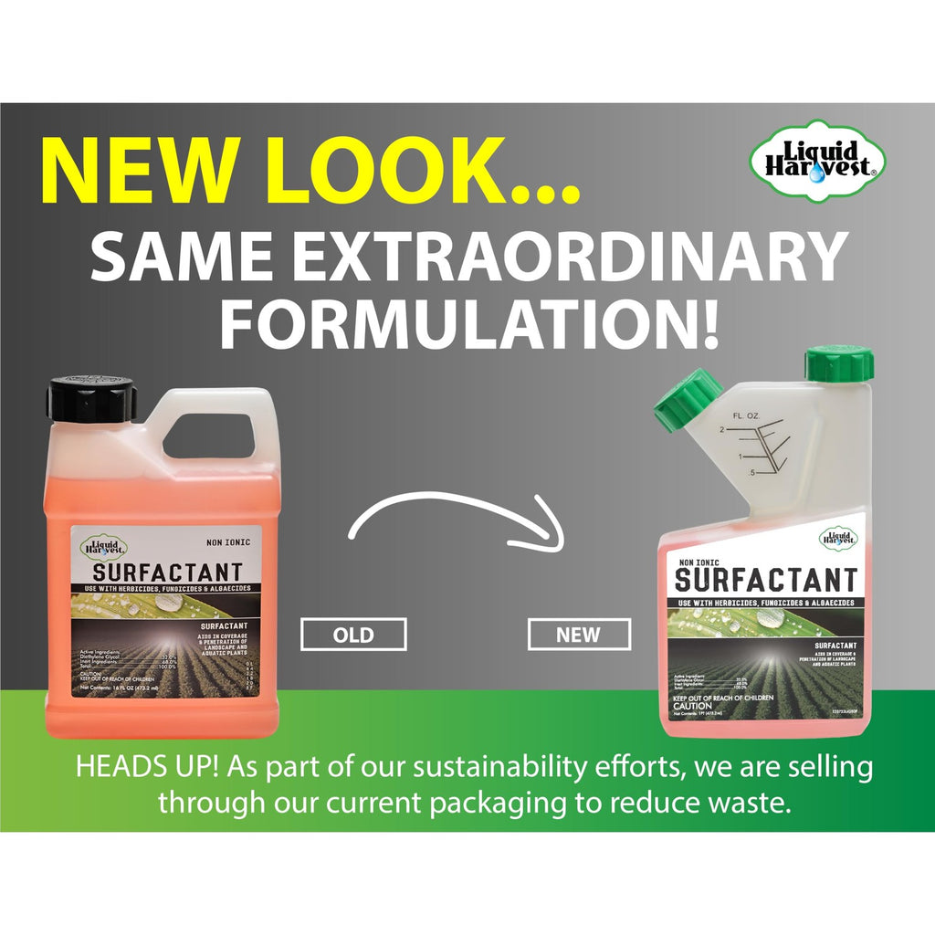 Liquid Harvest Concentrated Surfactant for Herbicides Non-Ionic 16oz, Increase Product Coverage, Increase Product Penetration, Increase Product Effectiveness