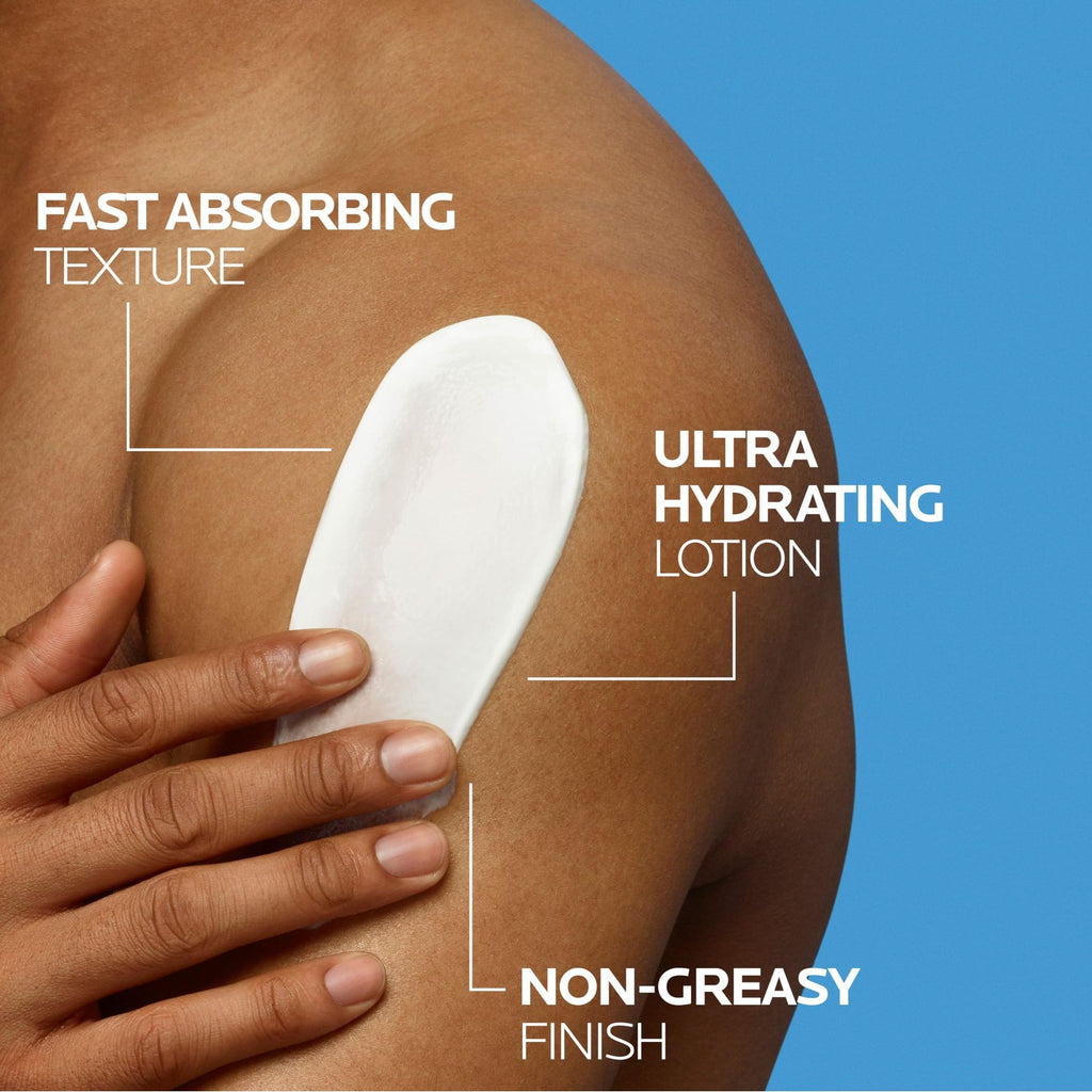 La Roche-Posay Lipikar Urea 10% Body Lotion for Dry Skin, 13.52oz | Rough and bumpy skin lotion with shea butter and allantoin that softens and smooths skin with 1 application.