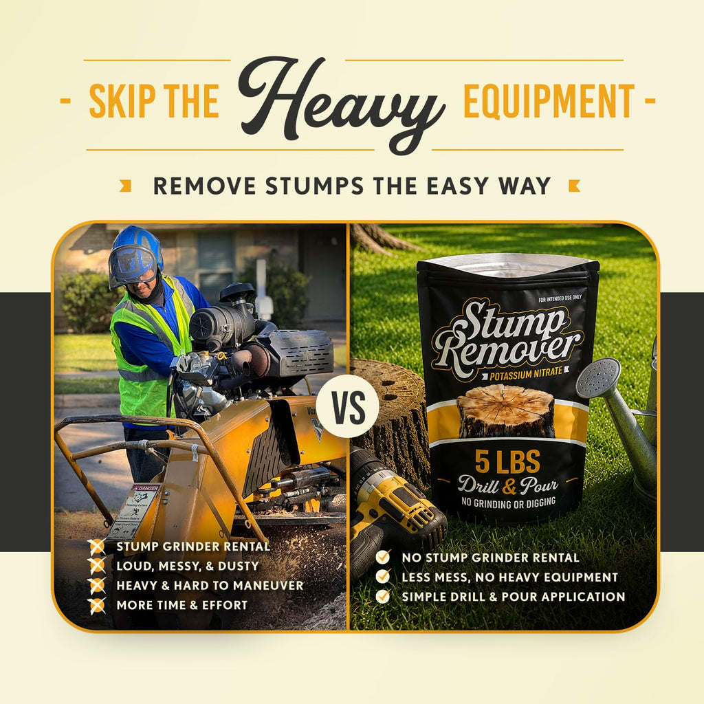 Potassium Nitrate Stump Remover - 5lbs - Drill and Pour - Potassium Nitrate Powder