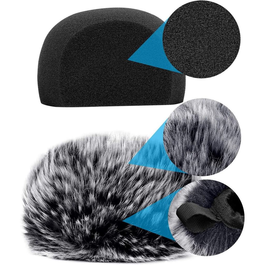 Buy now ChromLives Windscreen Microphone Wind Muff, Foam Wind Screen Wind Cover Compatible with Zoom H5 H6 Portable Handy Recorder Furry & Foam 2Pack at indiglob india