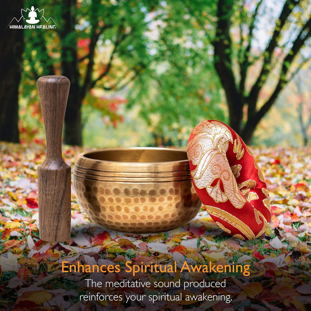 Buy now Tibetan Singing Bowls Set~ Meditation Sound Bowl hand Hammered in Nepal For Yoga, Meditation, Mindfulness, Healing & Chakra balancing~ (3 inch) at indiglob india