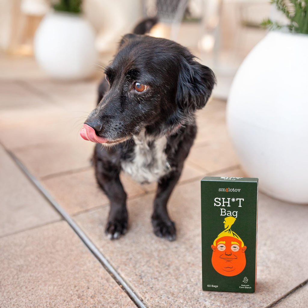 Dog Poop Bags - 60 Count Unscented Leakproof - Stable Genius