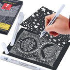 MARTCOLOR White Pens Set, 7 Pack White Gel Pen Dual-Tip Acrylic Paint Pen