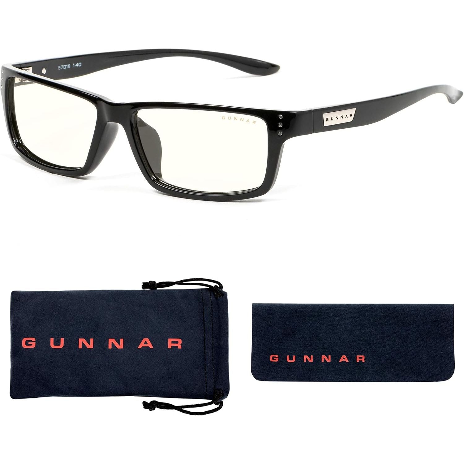Buy now GUNNAR - Premium Gaming and Computer Glasses - Blocks Blue Light - Riot Onyx Clear at indiglob india