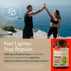 Premium Psyllium Husk Fiber Supplement 1450mg, 240 Capsules | 1,450 mg per 2-capsule serving; supports regularity & digestive health, with 120 servings and no powder mixing