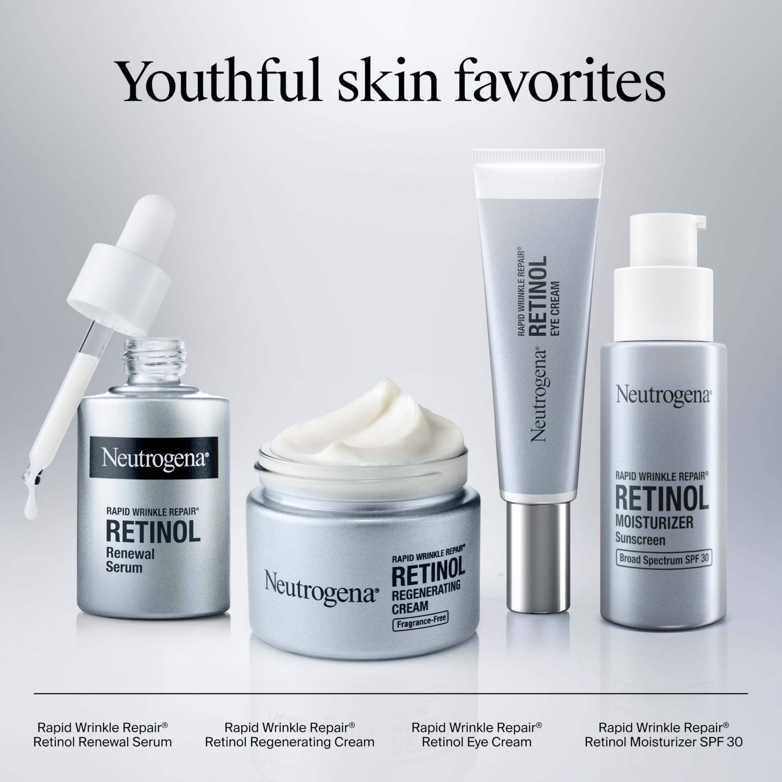 Buy now Neutrogena Rapid Wrinkle Repair Retinol Renewal Serum, Lightweight Anti-Aging Facial Serum with Pure Retinol & Antioxidants to Improve Wrinkles, Dullness & Dark Spots, 1 fl oz at indiglob india