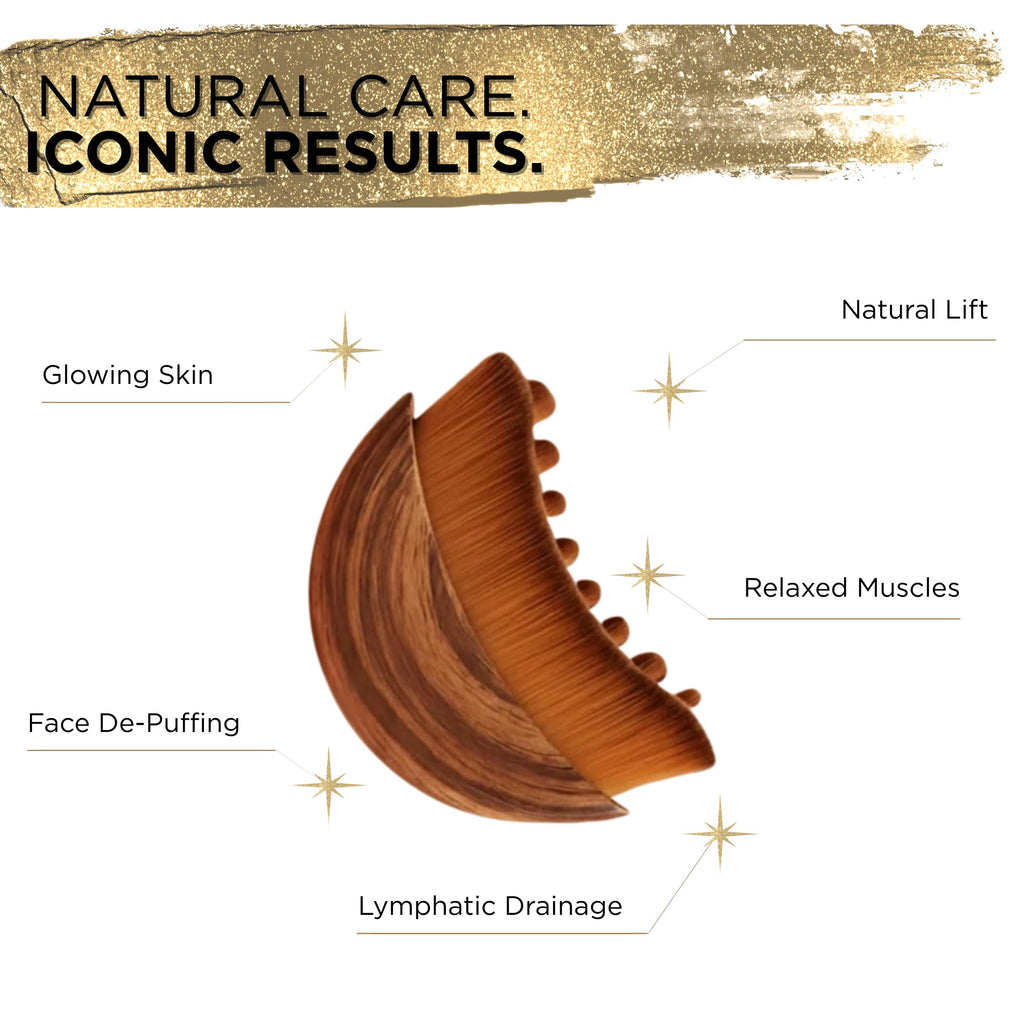 ICON Lymphatic Contour Brush for Face, Face Sculpting Tool for Lymphatic Drainage, Ultra Soft Bristles, Dry Brush, Helps Reduce Look of Puffiness (4 Pack)