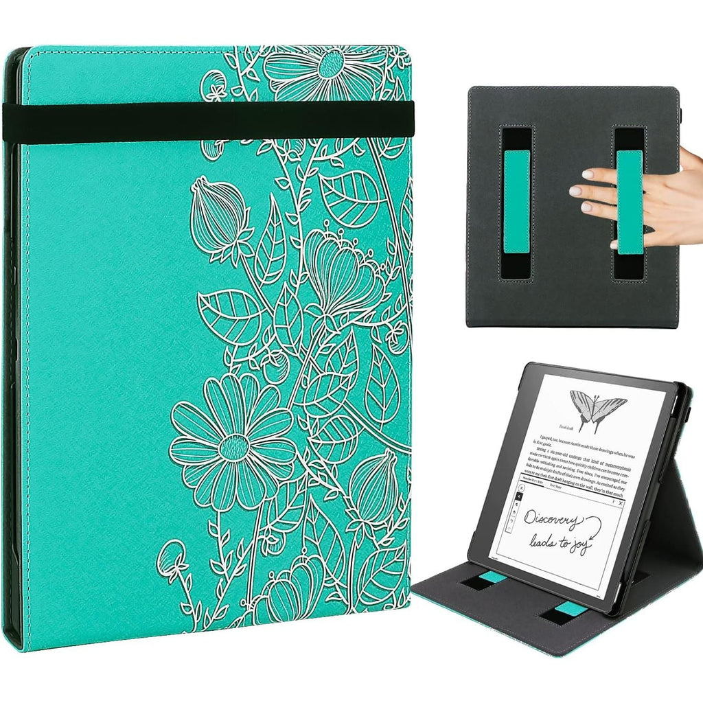 Buy now WALNEW Flip Case for 10.2-inch Kindle Scribe 2024/2022 Released, Two Hand Straps and Vertical Multi-Viewing Stand Cover with Auto Wake/Sleep for 10.2” Amazon Kindle Scribe E-Reader(Gray) Mandala at indiglob india