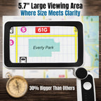 Buy now MAGNIPROS Rechargeable 4X Magnifying Glass with Light for Reading, Large Foldable LED Page Magnifier, Dimmable Handheld Rectangle Magnifier for Seniors, Small Print, Low Vision Books at indiglob india