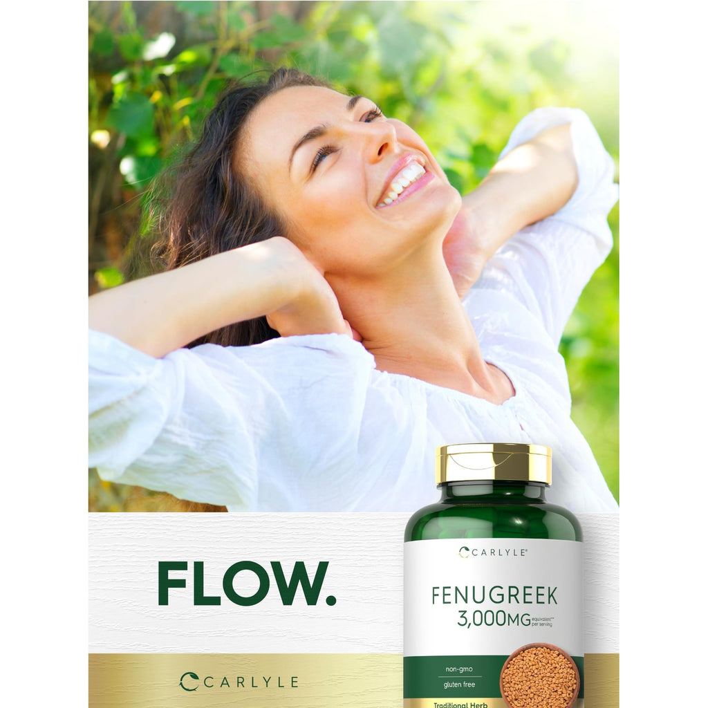 Carlyle Fenugreek Capsules | 300 Count | Non-GMO & Gluten Free Extract