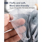 MTDLYICE Loofah Sponge, XXL Large Loofah 100g 4 Pack, Bath Sponge Soft Mesh Shower Loofah for Men, Body Scrub, Shower Pouf Bath Accessories, for Body Wash, Soap (Blue Gray)