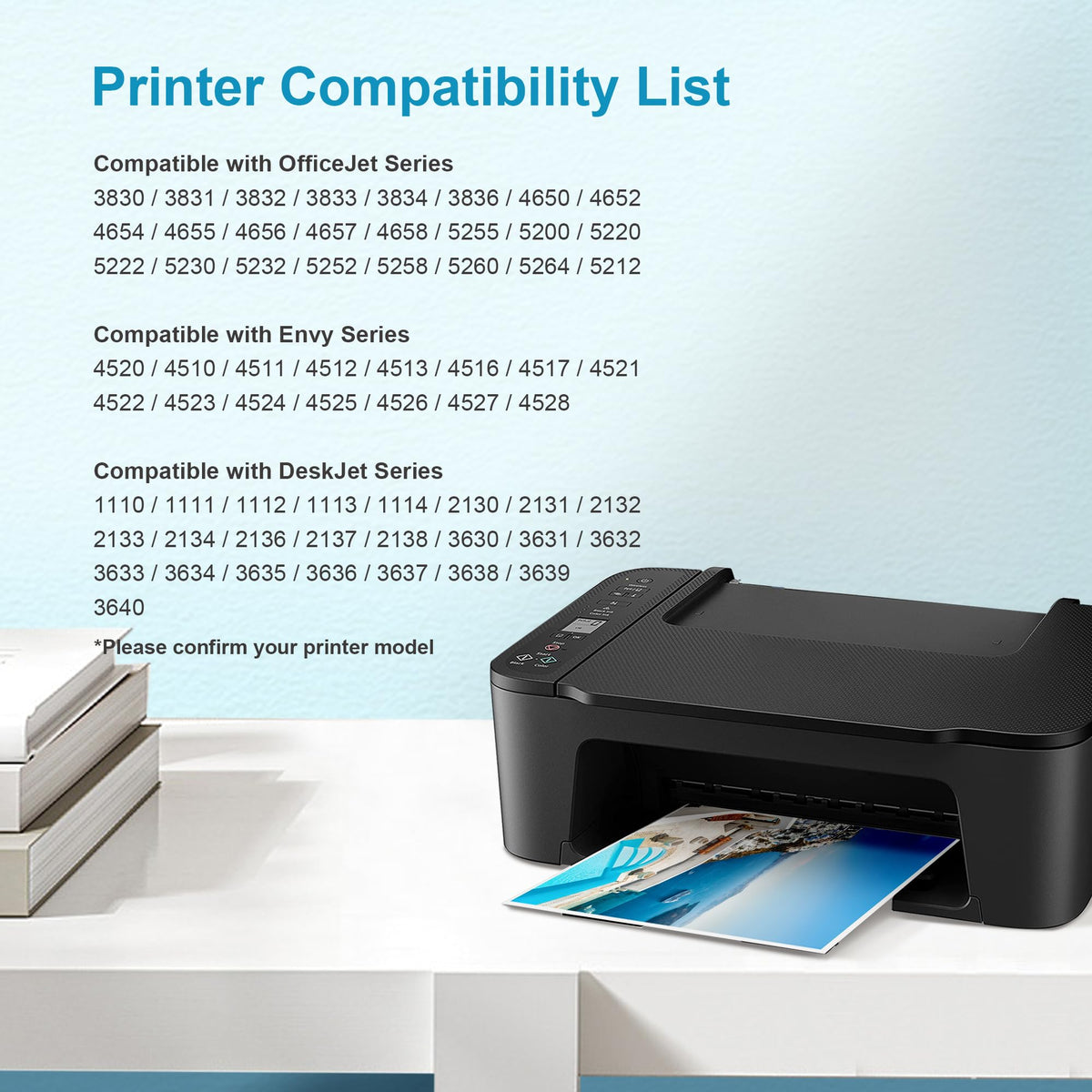 63XL Ink Cartridges Black and Color Replacement for HP Ink 63 for HP 63XL Ink Cartridge Combo Pack Work for HP OfficeJet 3830 4650 5255 5258 5200; Envy 4520 4512 4510; DeskJet 1112 2130 3630 (2 Pack)
