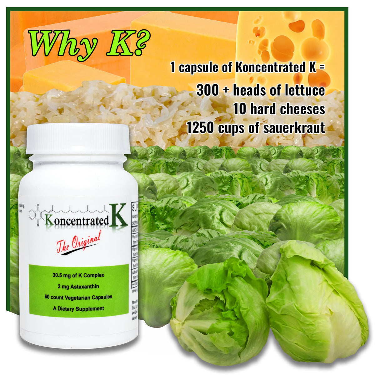 Koncentrated K- NSF Certified Sport, 30.5 MGS of Ks, 2 milligrams Astaxanthin