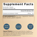 NatureBell Potassium Citrate 99mg, 500 Capsules - Chelated Mineral Supplements - Non-GMO, Gluten Free