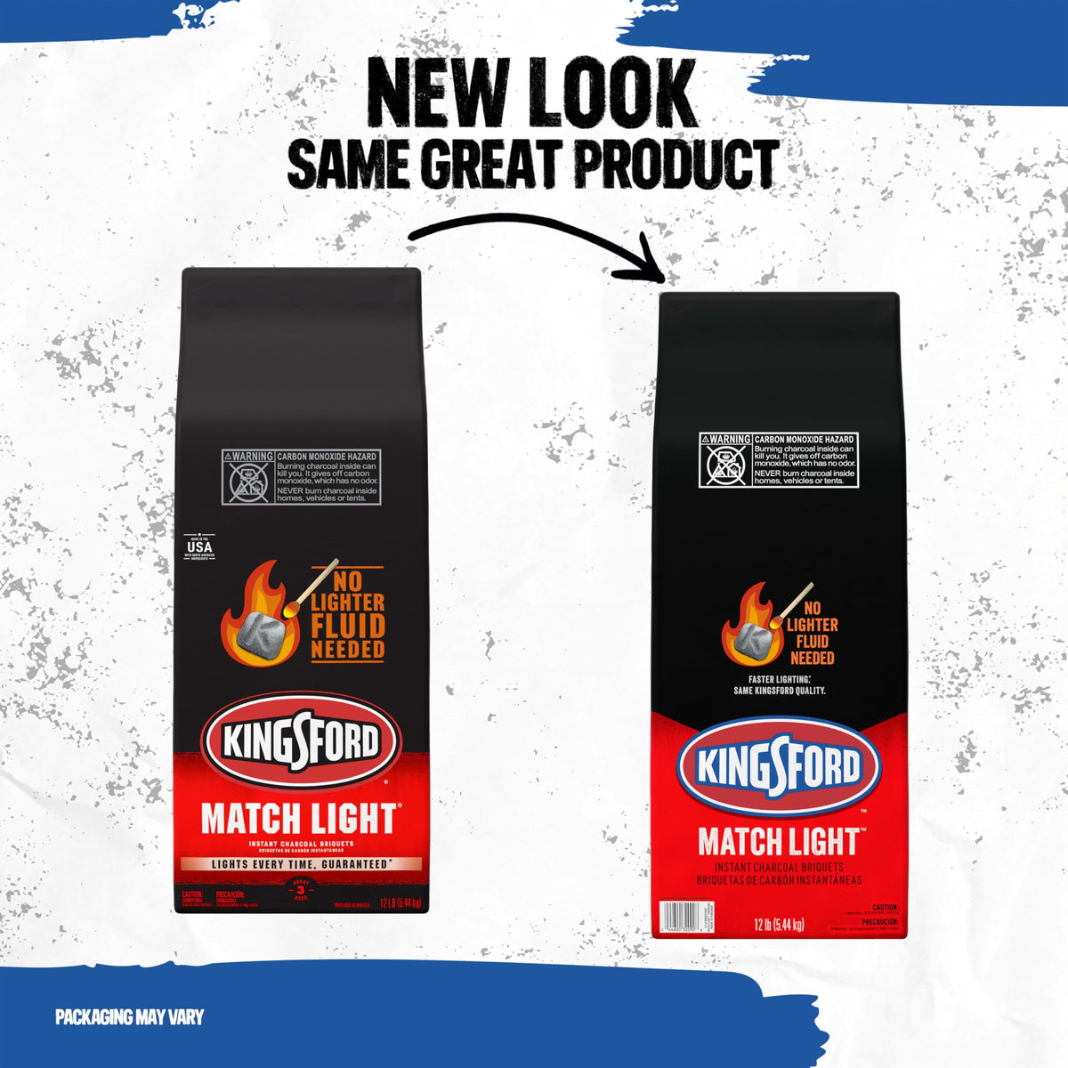 Kingsford Match Light Instant Charcoal Briquettes, BBQ Charcoal for Grilling, Ready in 10 Minutes, No Lighter Fluid or Starter Needed, 12 lbs