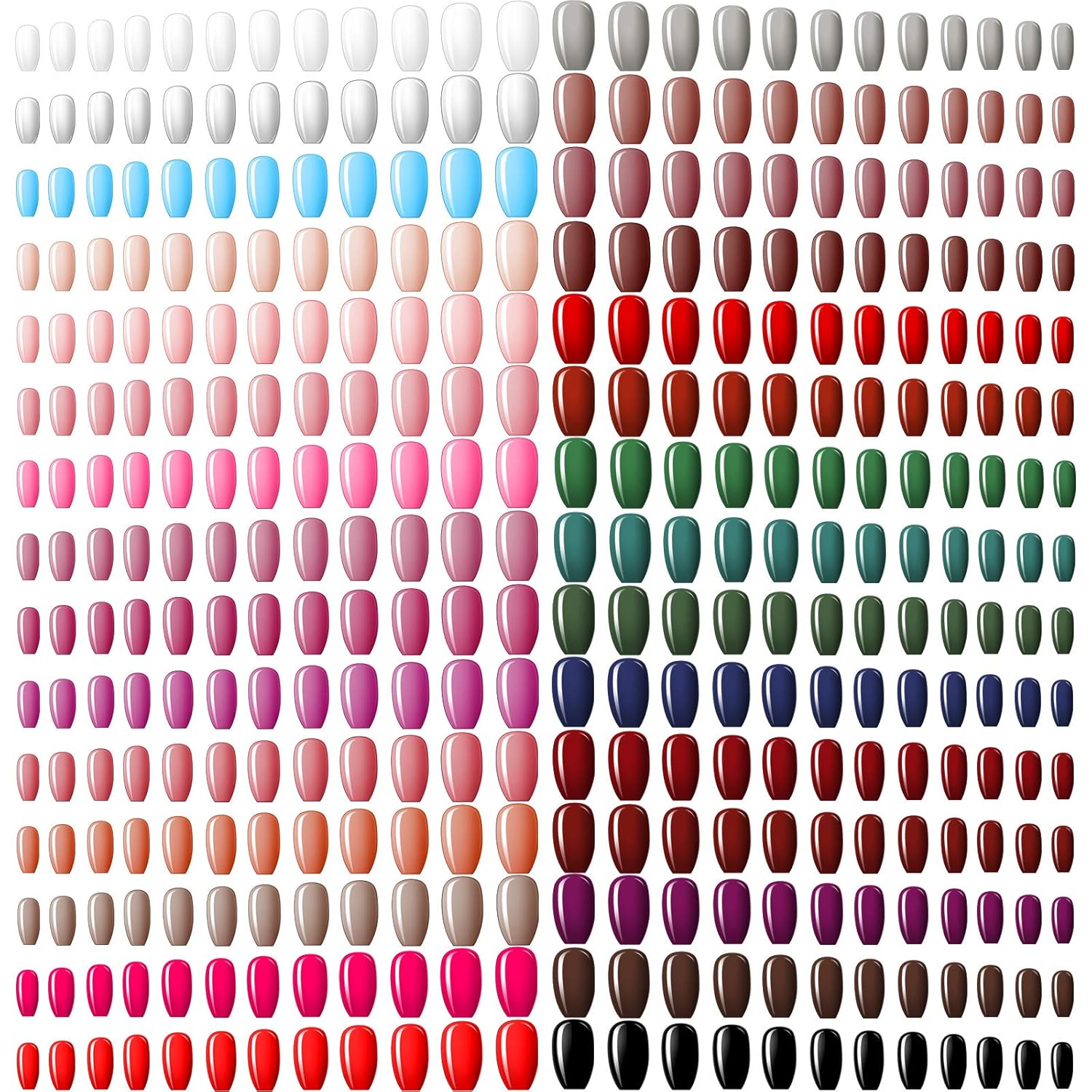 Buy now Maitys 720 Pieces 30 Sets Medium Square Press on Nails Glossy Fake Nails Solid Color Artificial Tips Full Cover for Women Girls Ballerina DIY(Classic Colors) Classic Colors at indiglob india