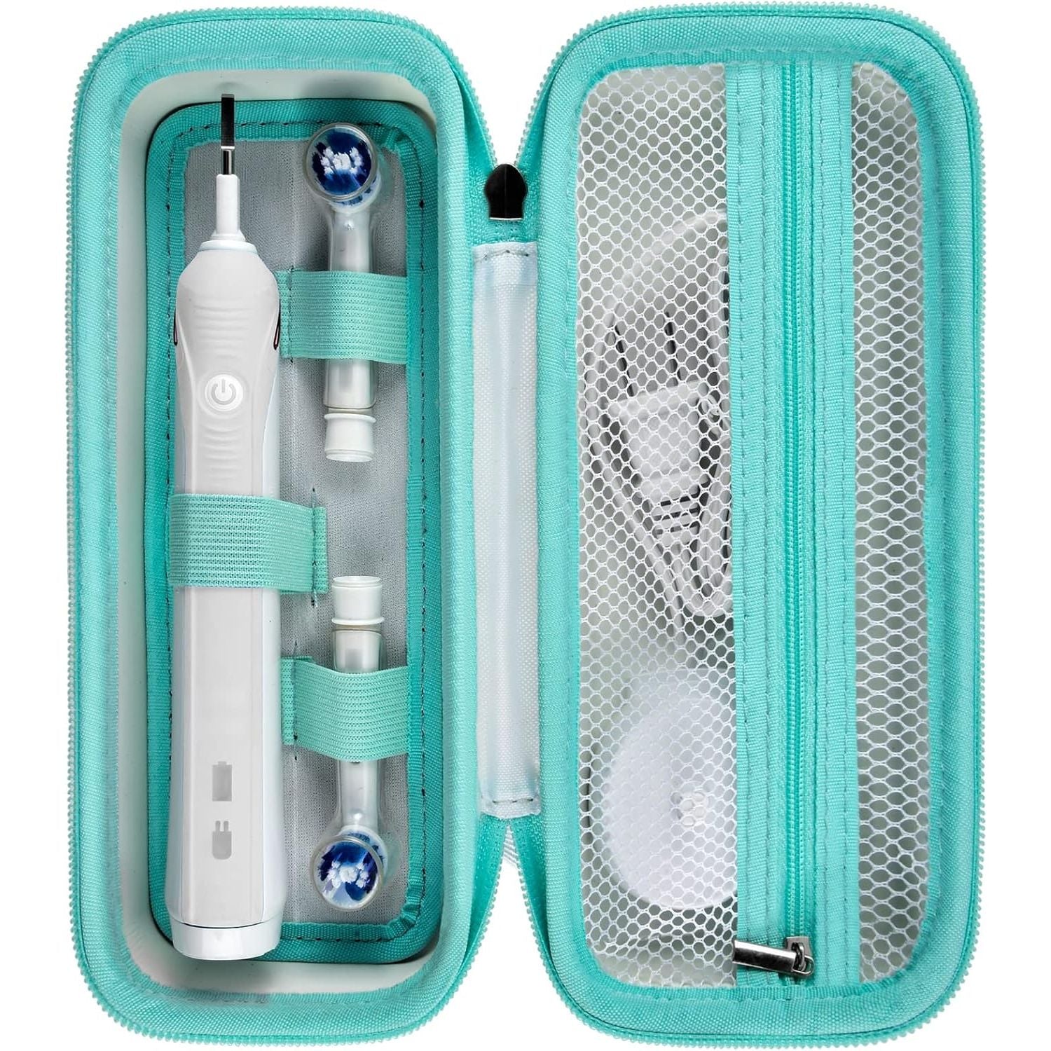 Buy now Toothbrush Travel Case Compatible with Oral-B Pro 1000, 2000, 3000, 3500, 1500/ for Philips Sonicare ProtectiveClean 4100 5100 Electric Toothbrush with Mesh Pocket for Accessories - Black (Bag Only) 1 Count (Pack of 1) White at indiglob india