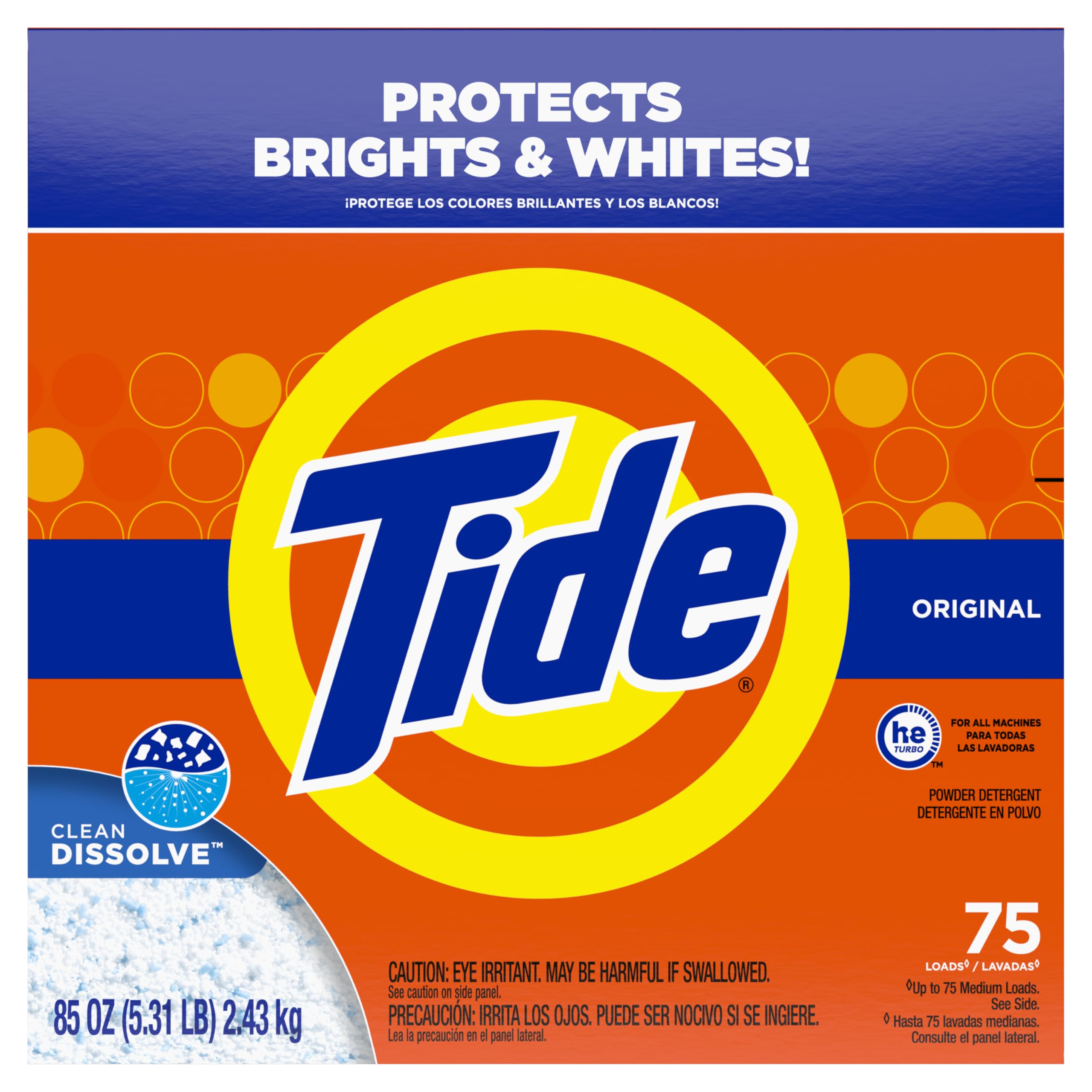 Buy now Tide Powder Laundry Detergent, Original Scent, 75 Loads, 85 oz at indiglob india