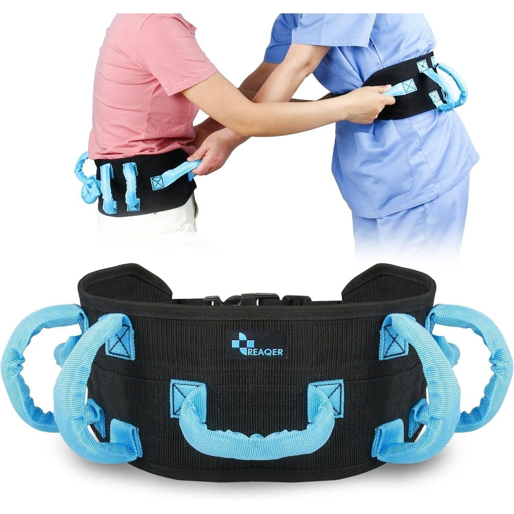Buy now REAQER Gait Belt Transfer Belts for Lifting Seniors Walking and Standing Assist Aid for Bariatric, Elderly, Handicap, Occupational & Physical TherapyCaregiver Nurse Therapist at indiglob india