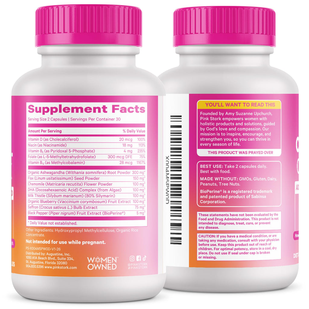 Pink Stork Cortisol Complex for Women, 60 Capsules