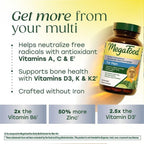 MegaFood Advanced Multivitamin for Men, Doctor Formulated, 120 Tablets | Immune Support, Cellular Energy, Heart & Brain Health, Choline, Methylfolate, Vitamin C, D3, Zinc, Vegetarian, 60 Servings