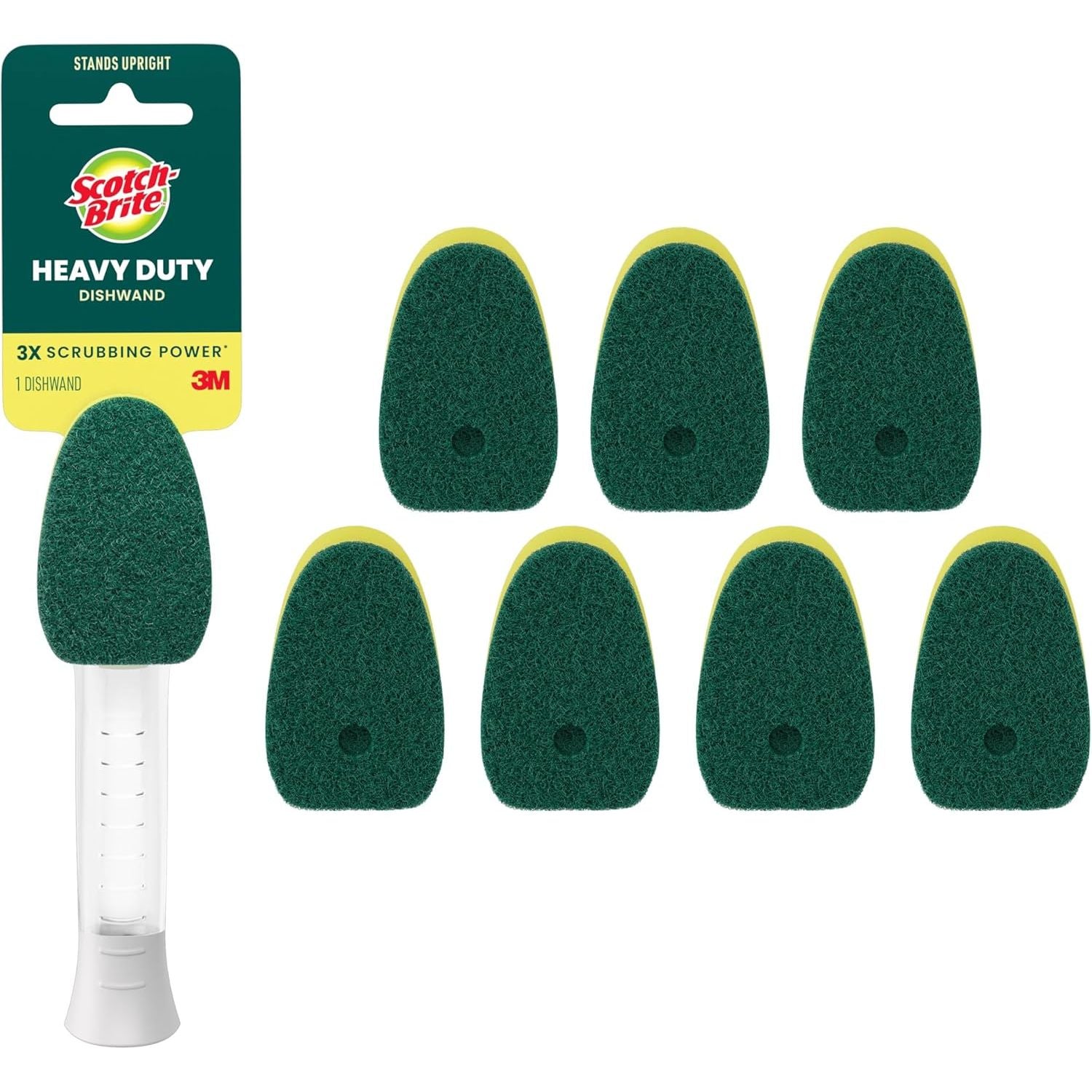 Buy now Scotch-Brite Heavy Duty Dishwand Refills, Keep Your Hands Out of Dirty Water, 2 Refills Dishwand + 8 Refills at indiglob india