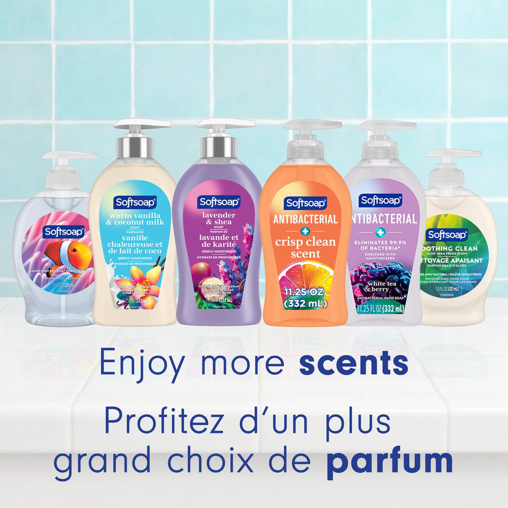 Softsoap Liquid Hand Soap, Aquarium Series - 7.5 Fl Oz (Pack of 6) | Paraben-Free, Phthalate-Free, Washes Away Germs, Bathroom Hand Soap, Kitchen Hand Soap, Daily Handwashing, Gentle on Hands