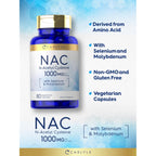 Carlyle NAC Supplement N-Acetyl Cysteine 1000mg | 80 Capsules