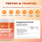 GOBIOTIX Magnesium Glycinate Powder – 6-Form Magnesium Complex: Malate, Citrate & More – Sleep, Stress & Calm Support for Women & Men – High Absorption, Sugar Free – 420mg, 60 Servings (Peach Tea)