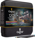 Castle Art Supplies 120 Colored Pencils for Adults - Professional Quality