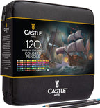 Castle Art Supplies 120 Colored Pencils for Adults - Professional Quality