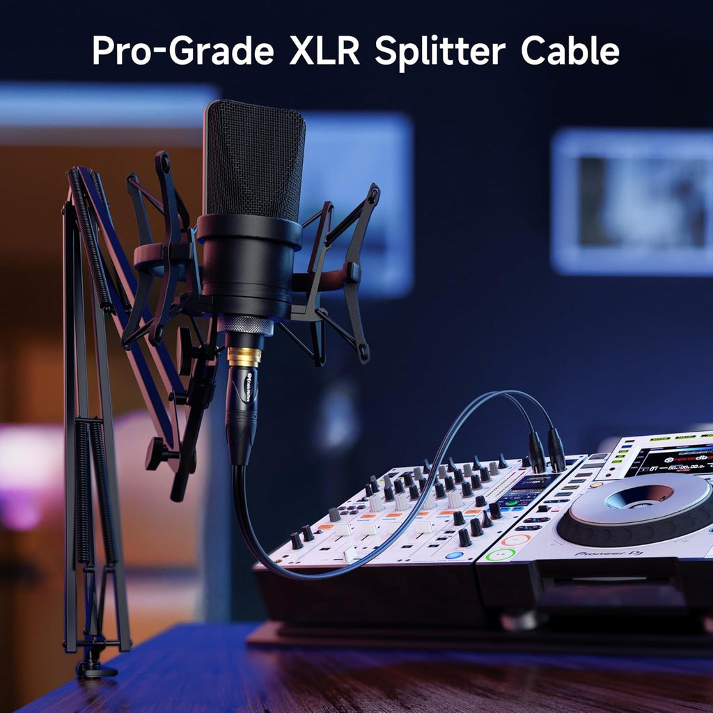 Buy now Cable Matters Balanced XLR Splitter Cable - 1.5ft / 0.5m, XLR Y Cable 2 Male to 1 Female at indiglob india