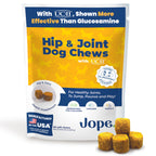 Jope Hip & Joint Supplement for Dogs Large, Medium, Small - Joint Chews w/UC-II® Collagen - Proven Better Than Glucosamine Chondroitin in Canine Health - Veterinarian Formulated, Omega 3 & Curcumin
