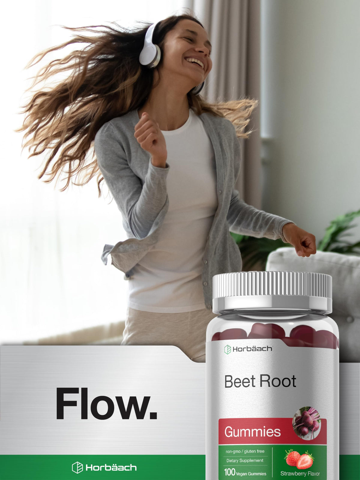 Horbäach Beet Root Gummies | Advanced Formula | 100 Count