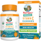 MARYRUTH'S USDA Organic Vitamin C Gummies, Antioxidant, Non-GMO, 60 Count | Vegan Chewable for Ages 14+, Immune Support & Overall Wellness, Gluten Free