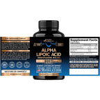 Alpha Lipoic Acid 600mg - ALA Supplement + Benfotiamine B1 & B12 - 120 Caps | Alpha Lipoic Acid - Antioxidant, Nerve, Energy & Metabolism Support for Men & Women - Lab Tested, NON-GMO, Vegan